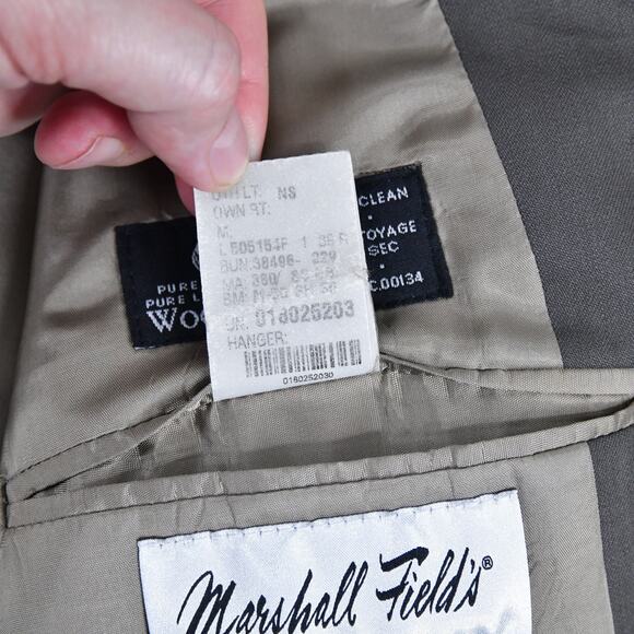 Calvin Klein Blazer Men's 38R Beige Gray Wool Sport Coat Jacket - Picture 3 of 12